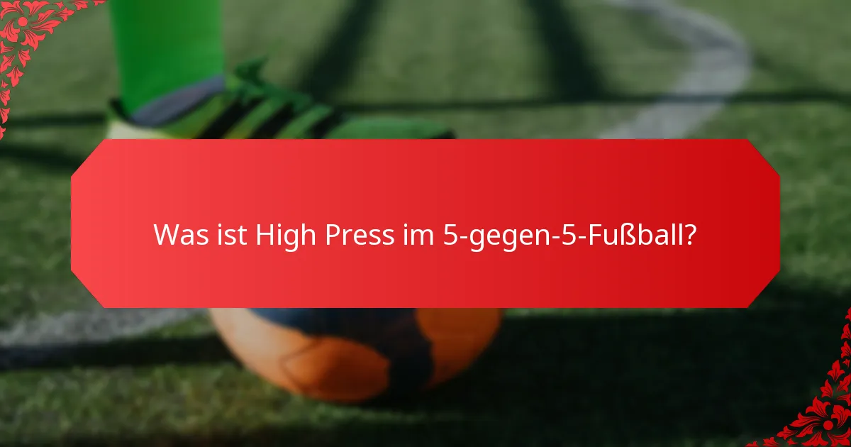 Wie implementiert man den Low Block im 5-gegen-5-Fußball?